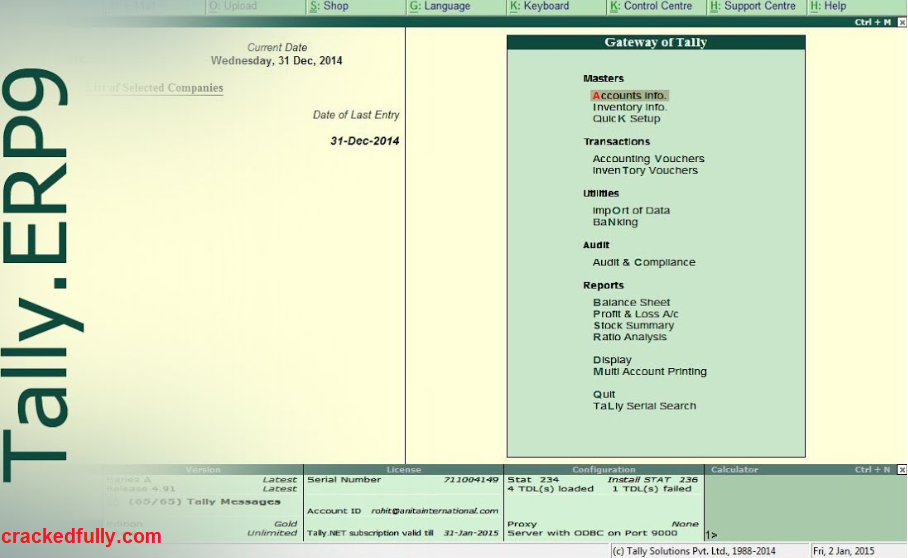 Tally ERP 9 Crack Torrent Free Download 2024