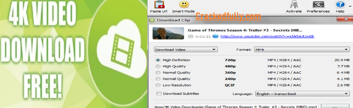 4k video downloader 4.1 license key mac